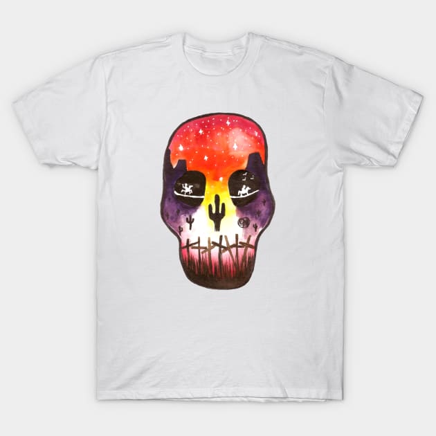 Skull Meridian T-Shirt by TypeTickles